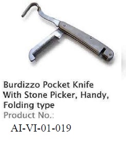 BURDIZZO POCKET KNIFE WITH STONE PICKER, HANDY, FOLDING TYPE